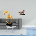 thumbnail image 2 of Figura de delfín,Colección de adornos de escritorio con figuras de delfines,Figura de caballo,Escultura de figura de caballo en miniatura coleccionable,Estatua de animal de adorno de caballo, 2 of 8