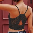 thumbnail image 6 of VNKIDY Womens High Neck Thin Spaghetti Strap Allover Floral Scalloped Lace Built In Pads Slim Fit Casual Bralette Camisole For Ladies Daily Shopping Underlayer Daily Wear L, 6 of 6
