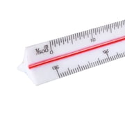 Uxcell 5.91'' Engineer Triangular Scale Plastic Architect Rulers Plastic Transparent 1pcs