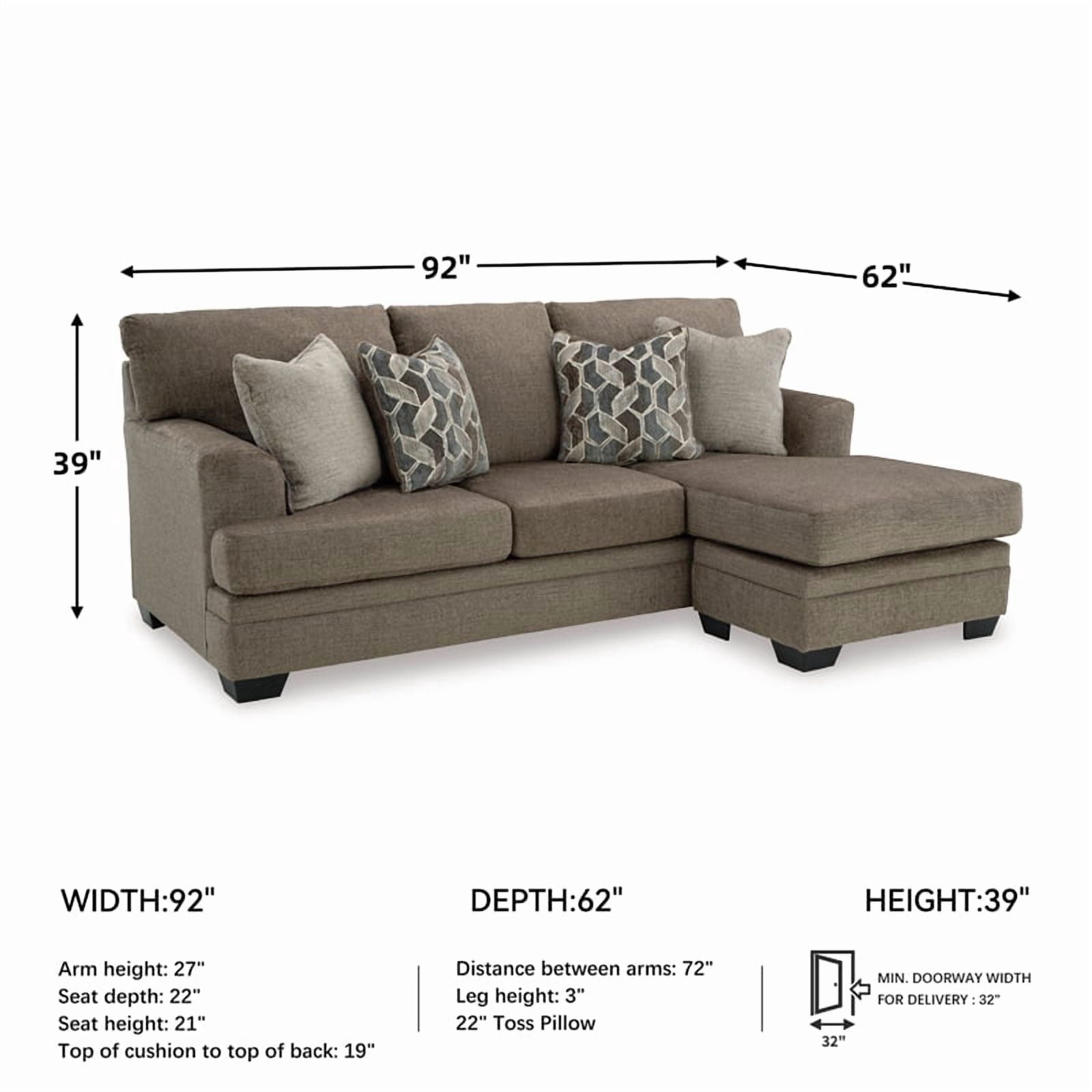 Ashley Furniture Stonemeade Nutmeg Sofa Chaise