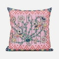 thumbnail image 2 of Pond Peacock Throw Pillow with Removable Cover in Pink Peach Muted Yellow 20x20, 2 of 8