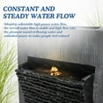 thumbnail image 7 of MAGIC UNION Water Fountain Outdoor Garden - Indoor Modern Water Fountain Freestanding Fountains, 49.6" H Contemporary Curves Garden Fountain with LED Lights, Pump and Natural Stones for Garden, Patio, 7 of 7