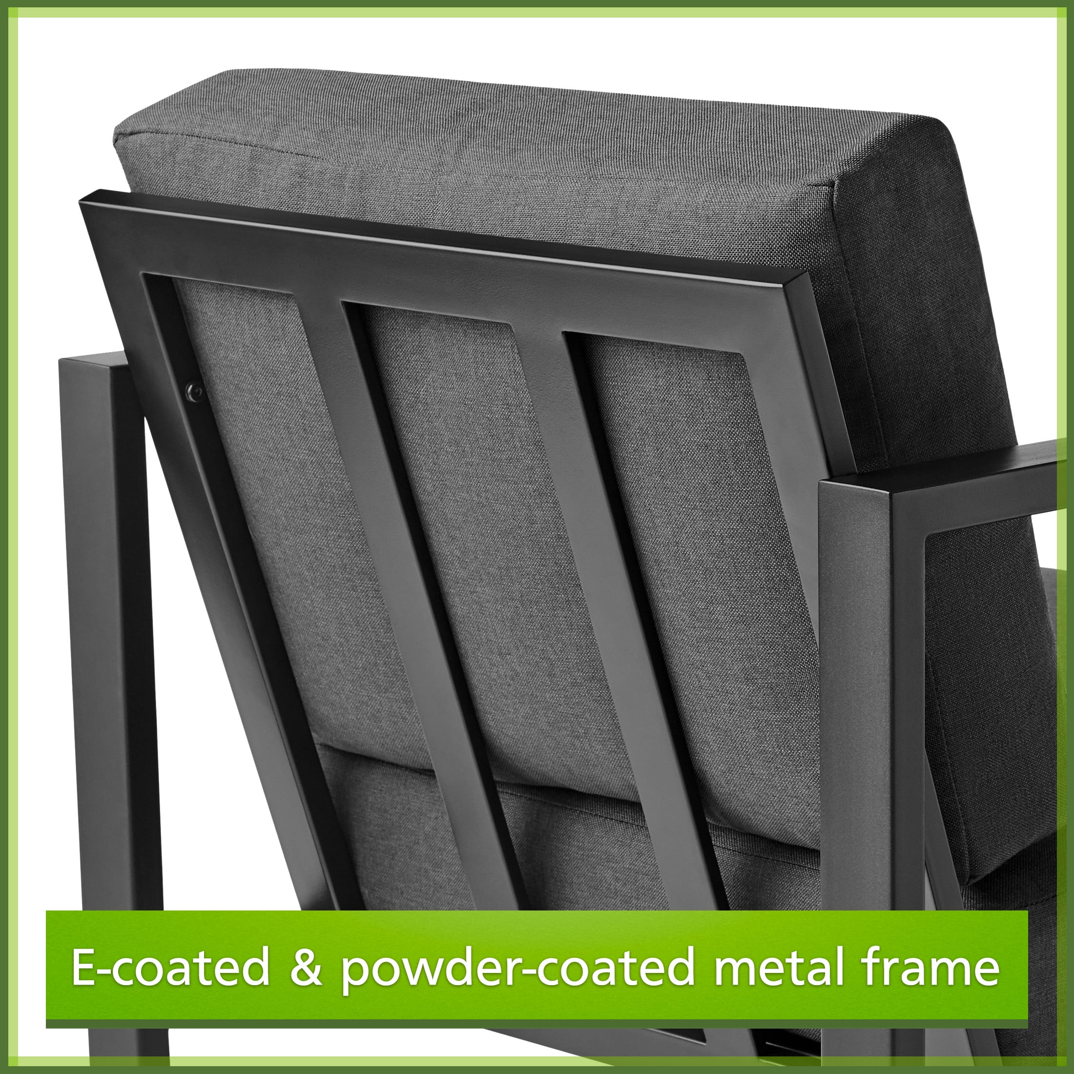 Mainstays Dashwood 4-Piece Outdoor Patio Conversation Set, Seats 4, Gray