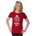 thumbnail image 4 of Vintage Keep Calm Video Game On Nerd Womens Slim Fit Graphic Tee Brisco Brands L, 4 of 4