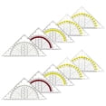 thumbnail image 5 of 10Pcs Set Square with 180 Degrees Protractor Multifunction Geometry Set Square Angles-Measuring Instrument for Drafting, 5 of 8