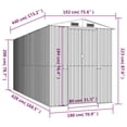 thumbnail image 2 of vidaXL Storage Shed Outdoor Storage Shed for Backyard Patio Galvanized Steel, 2 of 7