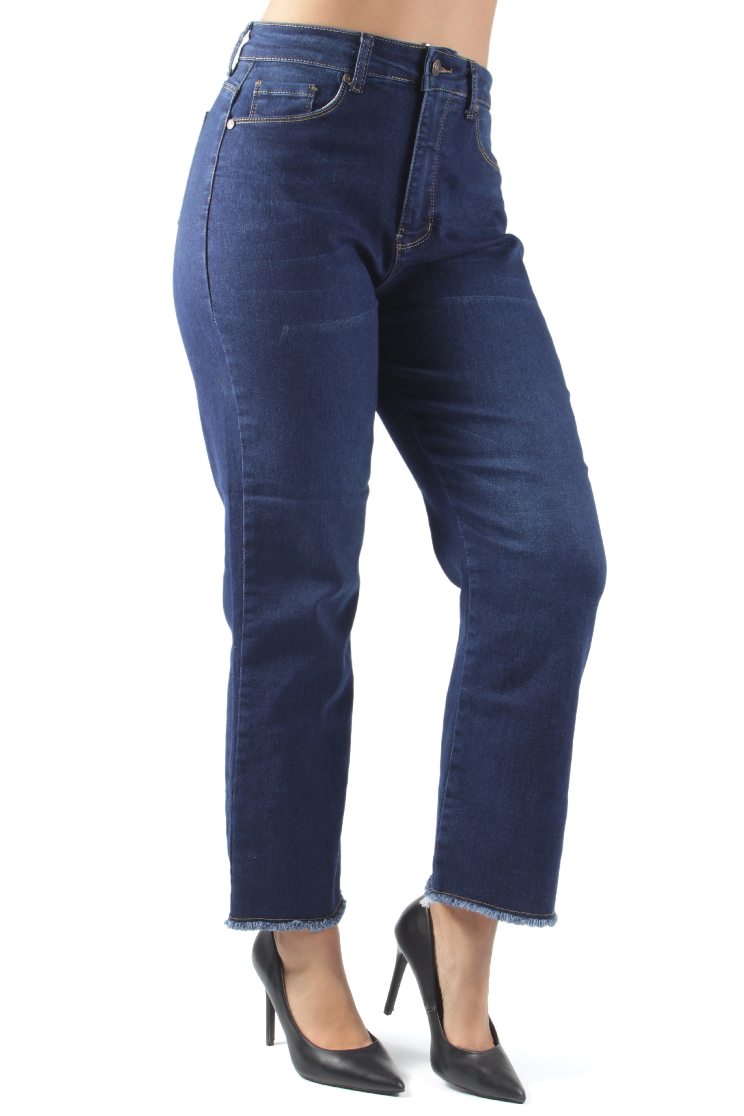 High Waist Loose Straight Leg Jeans 