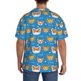 thumbnail image 3 of Sikiie Corgi Dog Face Men's Wrinkle Free Untucked Cuban Shirt Business Casual Button Down Shirts Short Sleeve ShirtLarge, 3 of 5
