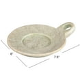 thumbnail image 2 of Creative Co-Op Hand-Carved Marble Dish with Handle, Beige, 2 of 8