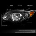 thumbnail image 2 of DNA Motoring For 09-10 Toyota Corolla Black  Amber Corner Headlight Lamps Pair Replacement, 2 of 6