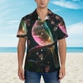 thumbnail image 2 of Sikiie Bird5 Print Men's Hawaiian Shirt, Summer Beach Button Pocket Short Sleeve T-Shirt,XX-Large, 2 of 7