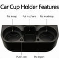 thumbnail image 2 of Cup Holder Portable Multifunction Vehicle Seat Cup Cell Phone Drinks Holder Box Car Interior Organizer (Black), 2 of 6
