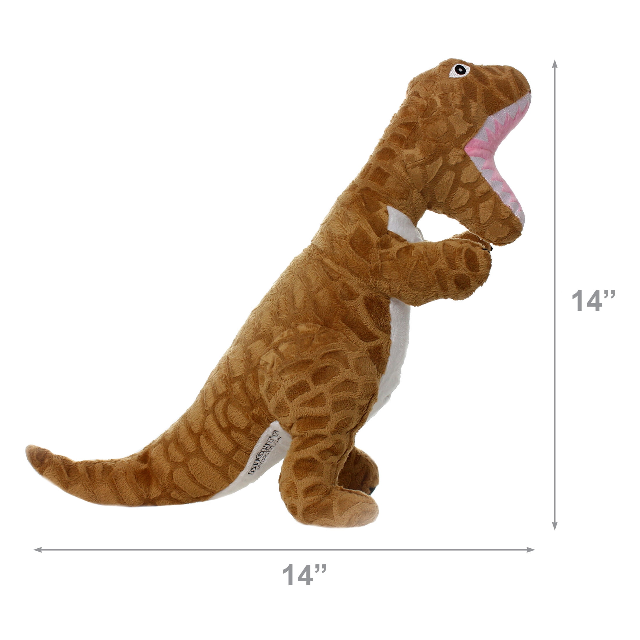 Mighty Dinosaur TRex Durable Squeaky Plush Dog Toy