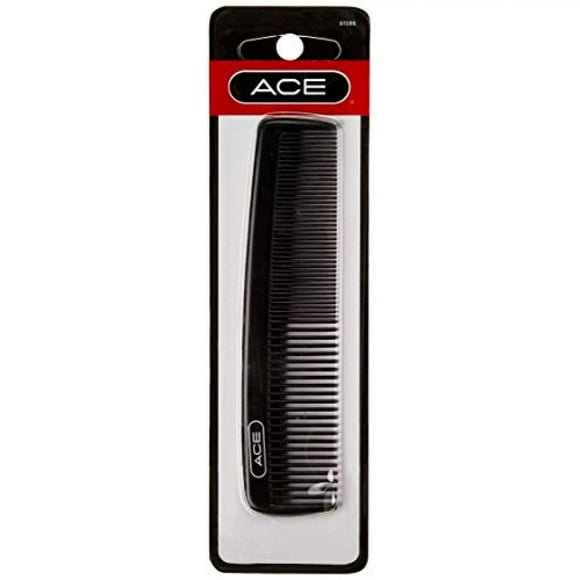 Ace - 5 Pouces Peigne de Poche en Caoutchouc Dur - Fin/grossier