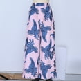 thumbnail image 3 of Womens 2 Piece Outfits Dressy Casual Long Sleeve Collared Shirt and Wide Leg Trouser Pant Loose Sets with Prints (XL, Pink), 3 of 6