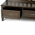 thumbnail image 4 of WyndenHall  Portland SOLID WOOD 42 inch Wide Transitional Entryway Storage Bench with Drawers - 42 Inches wide Mahogany Brown Stained, 4 of 5