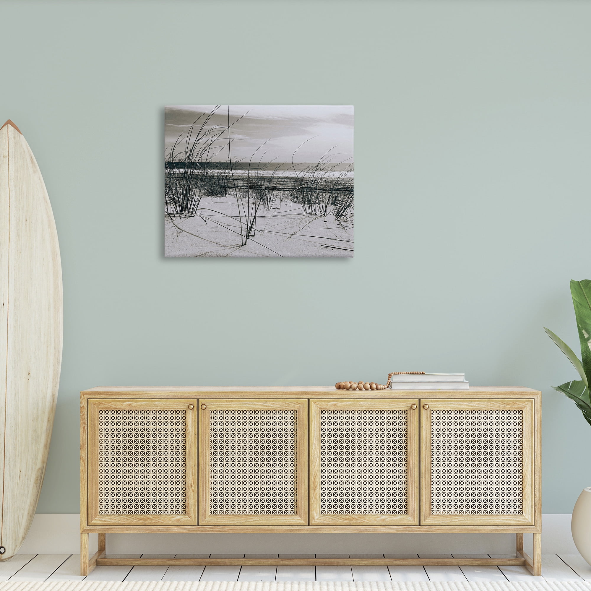 Stupell Industries Subtle Beach Reeds Landscape Photography Gallery Wrapped Canvas Art Print Wall Art, 40 x 30