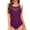 Purple, variant on One Piece Swimsuits for Women Tummy Control Bathing Suits Sexy Criss Cross Back Swimwear