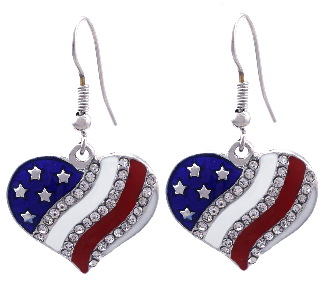 American Flag Earrings Independence Day Leather Teardrop Leaf Drop Petal Dangle Earrings 4th of July Lightweight Jewelry Set for Women Girl