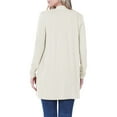 thumbnail image 2 of Womens Slouchy Long Sleeve Open Front Draped Cardigan Sweater, 2 of 6