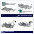 thumbnail image 6 of Large Dish Drying Rack - Extendable Dish Rack, Multifunctional Dish Rack for Kitchen Counter, Anti-Rust Drying Dish Rack with Cutlery & Cup Holders, 6 of 15