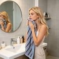 thumbnail image 4 of 30x14 Inch thickened cotton face towel,high water absorption fabric towel,multifunctional cloth for bathing hair drying wiping, 4 of 6