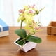thumbnail image 3 of 2x Artificiales Bonsai Pntas En s Falsas Decoración De Oficina Con Jarrón púrpura perfecl Bonsai floral de orquídea sintética, 3 of 8