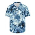 thumbnail image 4 of miqiqism Comfy Shirts Mens Short Sleeve Tops Tie Dye Blouses Botton Down Tee Top Shirt Casual Outfits Trendy Summer Clothings,05_Multicolor,5X-Large, 4 of 4