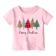 thumbnail image 4 of Bainana Girl'S Christmas T Shirts Santa Tree Letter Print Short Sleeve Tees Trendy Daily Wear Tops Clothes, 4 of 4