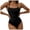 Black, variant on Sngxgn Swimsuit Women - Tummy Control Bathing Suits, Unique Design Criss Cross Back, Ruched Swimwear(Red,L)