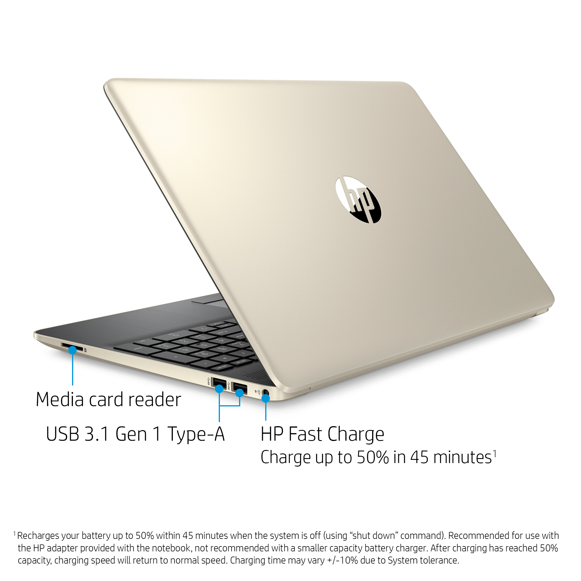 HP 15.6" HD Laptop, Intel Core i5-8265U, 8GB, 256GB SSD, Pale Gold, 15-dw0052wm - image 6 of 10
