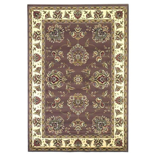 HomeRoots 353571 2 ft. 2 in. x 7 ft. 11 in. Runner Polypropylene Plum & Ivory Area Rug