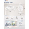 thumbnail image 6 of Lokivas 20 inch Modern Ceiling Fan with Light and APP & Remote Control, Low Profile Flush Mount Ceiling Fan, 6 Speeds, Ultra Quiet DC Motor, for Bedroom, Kitchen, Living Room - White, 6 of 8
