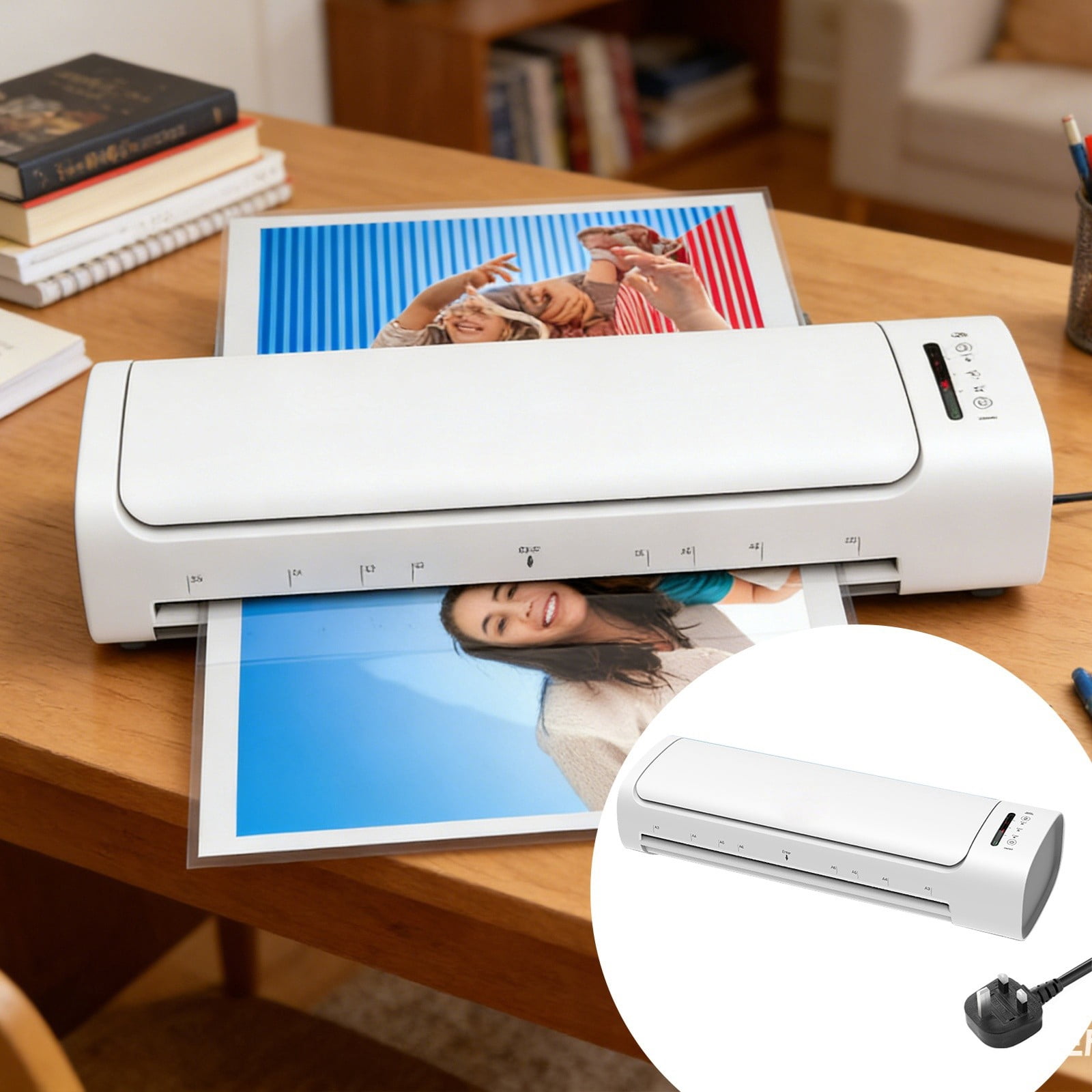Laminating Machine For Cards And Photos With Adjustable Temperature And Speed Settings For And Study