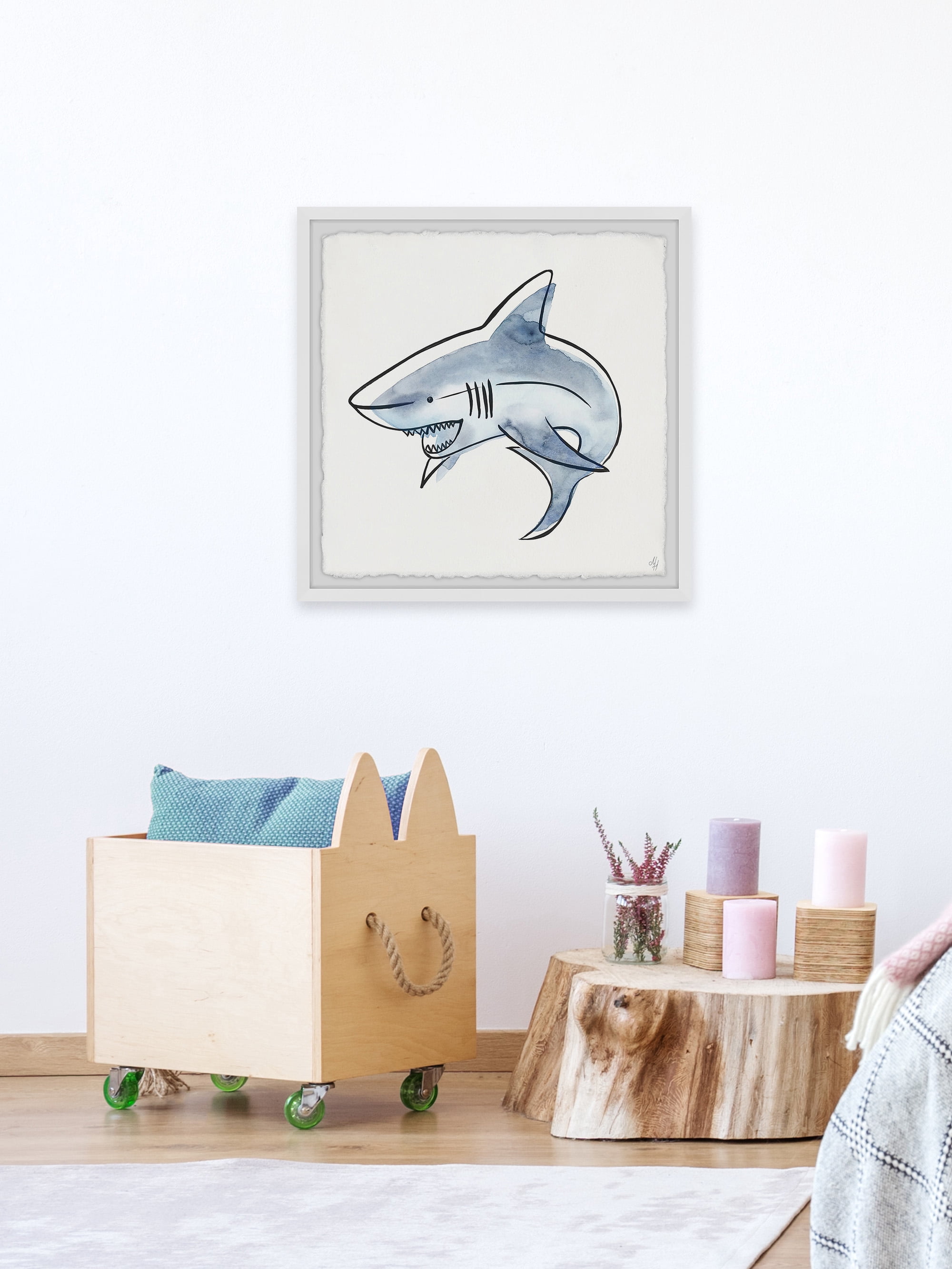 Marmont Hill Shark's Jaw Framed Wall Art