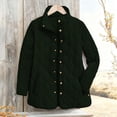 thumbnail image 6 of Womens Quilted Lightweight Jacket Button Down Stand Collar Puffer Jacket Coats Padded Outwear with Pockets, 6 of 7
