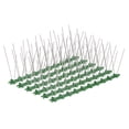 thumbnail image 1 of Bird Spikes, Easy Installation Stainless Steel Bird Deterrent Spikes Multipurpose With Green Base For Fireplaces For Ledges, 1 of 8