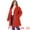 Red, variant on Women's Plus Size Elegant Notched Lapel Trench Coat 1X Grey