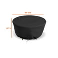 thumbnail image 2 of COVERS&ALL Outdoor Round Fire Pit Cover, 12 Oz Waterproof, UV & Weather Resistant for Patio Lawn Garden Backyard Outside, with Air Vents & Drawstrings (48"(Diameter) x 18"(H), Black), 2 of 7