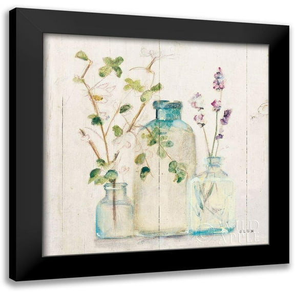 Blum, Cheri 12x12 Black Modern Framed Museum Art Print Titled - Blossoms V Light