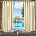 thumbnail image 2 of Pro Space Outdoor Curtains Tab Top (4"Long) Window Curtain for Pergola/Patio/Balcony - 50" W x 96" L - (1 Panel - Beige), 2 of 7