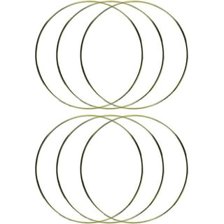 Bastex 15 Piece Gold Metal Hoop Craft Rings. Bulk Ring Sizes That Include,  2, 3, 4, 5 and 6 Inch Diameter and. Perfect for Macrame, Dreamcatcher,  Embroidery, Wreaths 