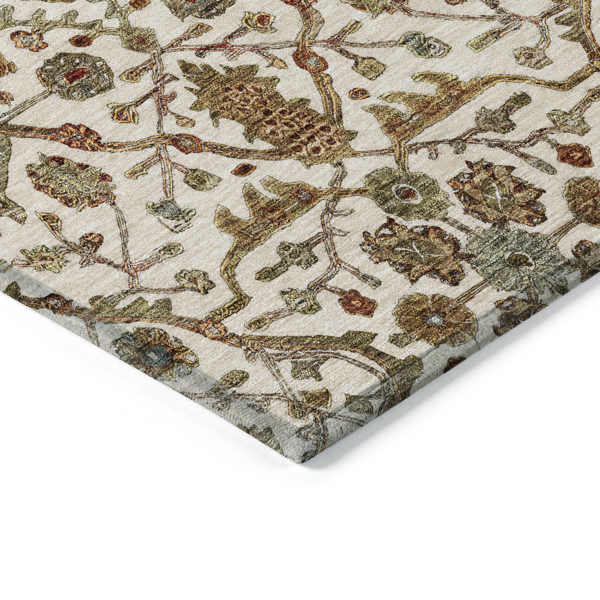 Addison Rugs Chantille Indoor/Outdoor Transitional Geometric, Abstract Ivory Washable Rectangle Rug, 9' x 12'