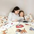 thumbnail image 5 of Manfei Lovelt Pet Animal Queen Comforter Set,Cute Puppy Dogs Bedding Sets,Beige Brown Bedding Comforter Set For Kids,Microfiber Bedroom Decor Reversible,3-Piece, 5 of 8