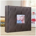 thumbnail image 1 of Baohd 6 Inch Photo Album Cloth Cover 200 Pockets Storage Scrapbooking with Memo Interleaf Type Memory Organization Wedding Book Black brown, 1 of 6