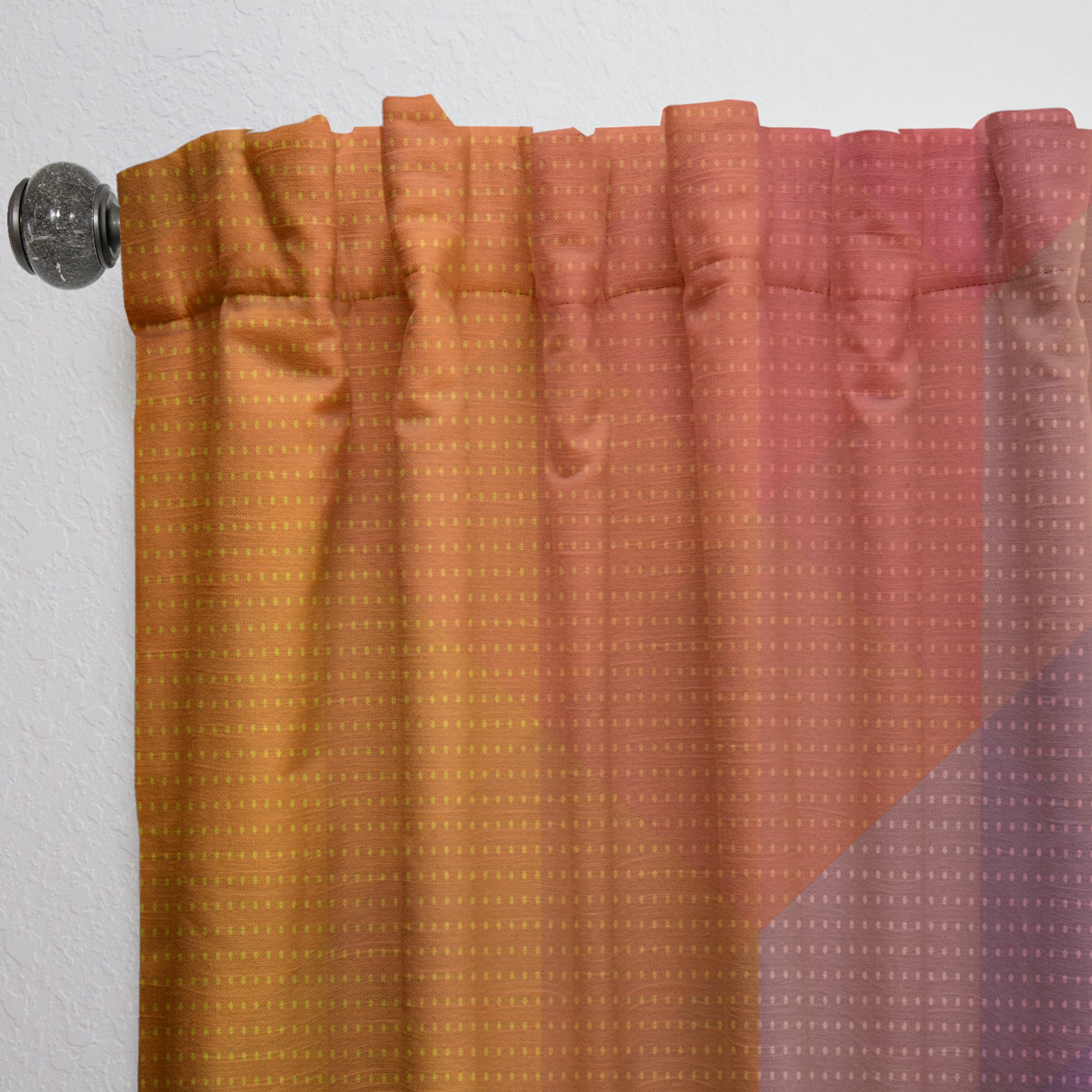 Designart 'Dotted Geometry Orange to Purple I' Modern & Contemporary Curtain Panel