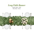 thumbnail image 4 of Sage Green Cheesecloth Table Runner - 13.3Ft Boho Gauze Cheese Cloth Table Runner 35x160 Inch Long Romantic Sheer Table Runner for Wedding Bridal Baby Shower Birthday Party Table Decoration, 4 of 7