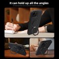 thumbnail image 4 of for iPhone 15 Case, Slim Fit Premium PU Leather [Compatible with MagSafe] [360° Rotatable Ring Kickstand] Shockproof Protective Cover for iPhone 15 Phone Case Magnetic, Black, 4 of 7