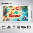 thumbnail image 5 of Beach Theme Summer Banner with Vacation Elements for Summer Party Outdoor Events Holiday Decor, 5 of 8