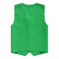 thumbnail image 3 of Jowowha Kid Girls Boys Volunteer Vest Solid Color Irregular Hem Volunteers Activity Waistcoat Uniform Green S/10, 3 of 5